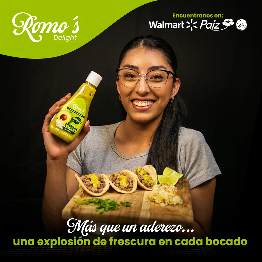 Publicación de Romo’s Delight con aderezo de aguacate y una propuesta gastronómica